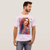 T-shirt Papillon Muse Portrait Art (Devant entier)