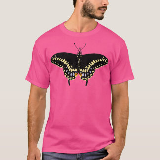 T-shirt Papillon noir à queue noire 1