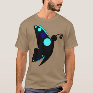 T-shirt Papillon noir et bleu