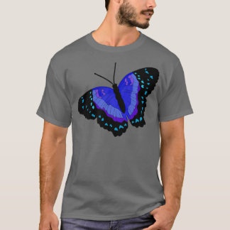 T-shirt Papillon noir et bleu 3