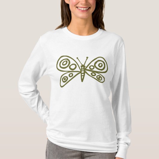 T-shirt Papillon - Olive Drab (Devant)