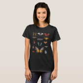 T-shirt Papillon, papillons colorés pour femmes (Devant entier)