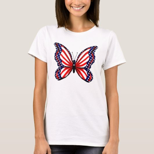 T-shirt Papillon patriotique (Devant)