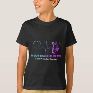 T-shirt Papillon point-virgule de sensibilisation à la pré