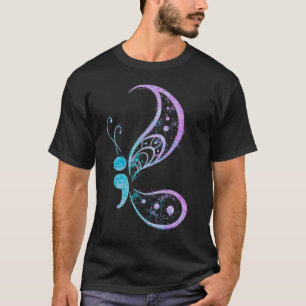 T-shirt Papillon point-virgule vintage Tatouage point-virg