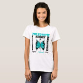 T-shirt Papillon Polycystic de conscience de maladie (Devant entier)