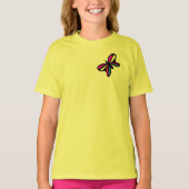 T-shirt papillon pour filles (Devant)