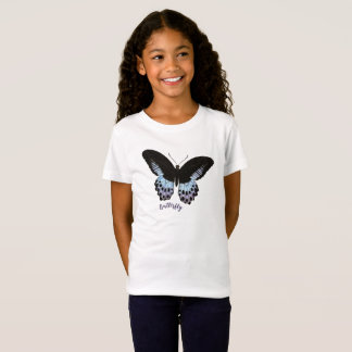 T-Shirt Papillon pourpre et noir