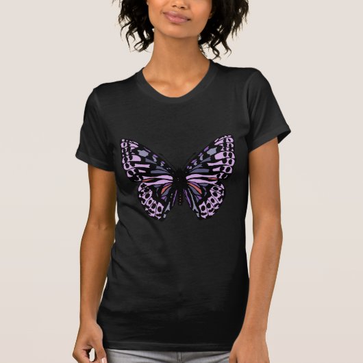 T-shirt Papillon pourpre et noir (Devant)