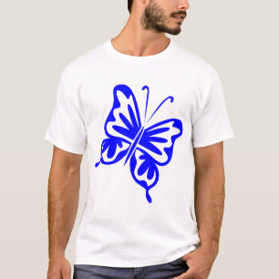 T-shirt Papillon rétro - Bleu
