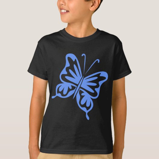 T-shirt Papillon rétro - Bleu bébé (Devant)