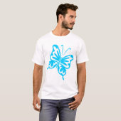 T-shirt Papillon rétro - Ciel bleu (Devant entier)