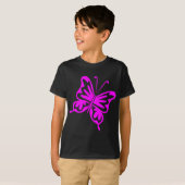 T-shirt Papillon rétro - Magenta (Devant entier)
