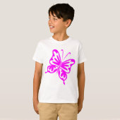 T-shirt Papillon rétro - Magenta (Devant entier)