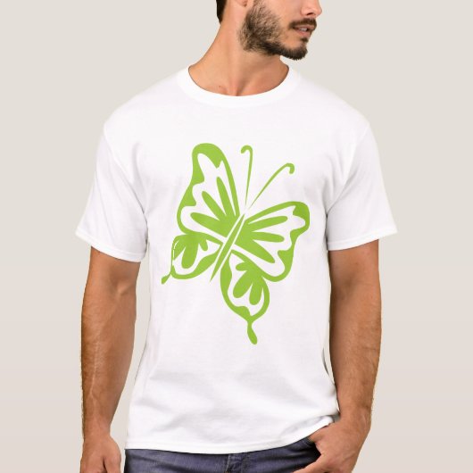 T-shirt Papillon rétro - Martian vert (Devant)