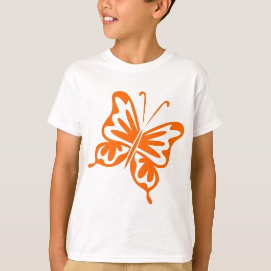 T-shirt Papillon rétro - Orange (Devant)