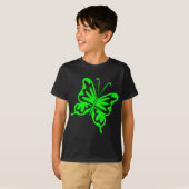 T-shirt Papillon rétro - Vert (Devant entier)