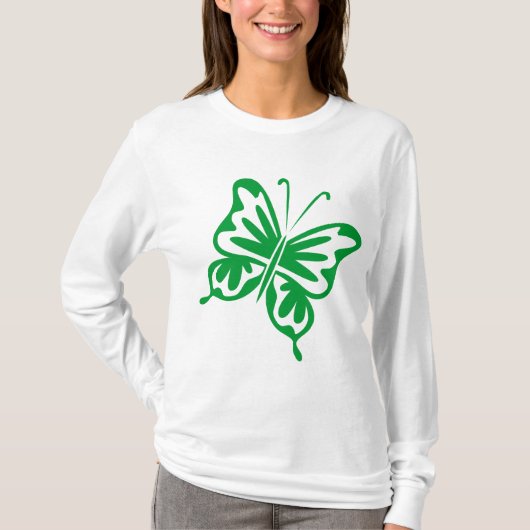 T-shirt Papillon rétro - Vert herbe (Devant)