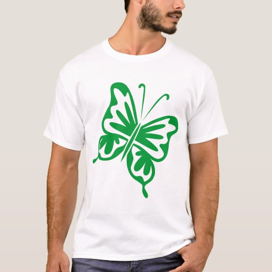 T-shirt Papillon rétro - Vert herbe (Devant)