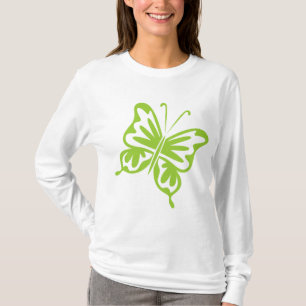 T-shirt Papillon Rétro - vert martien