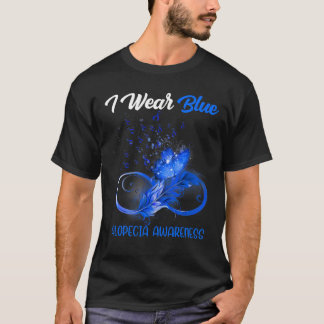 T-shirt Papillon Ribbon Feather Alopecia Sensibilisation