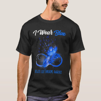 T-shirt Papillon Ribbon Feather Restless Legs Syndrome Aw