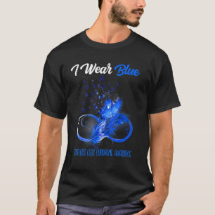 T-shirt Papillon Ribbon Feather Restless Legs Syndrome Aw