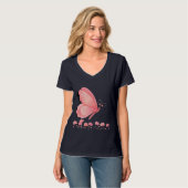 T-shirt Papillon rose (Devant entier)