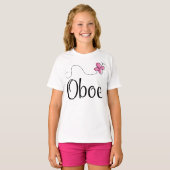 T-shirt Papillon rose Cute Oboe (Devant entier)