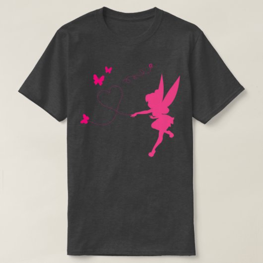 T-shirt papillon rose encanto et art des fées (Design devant)