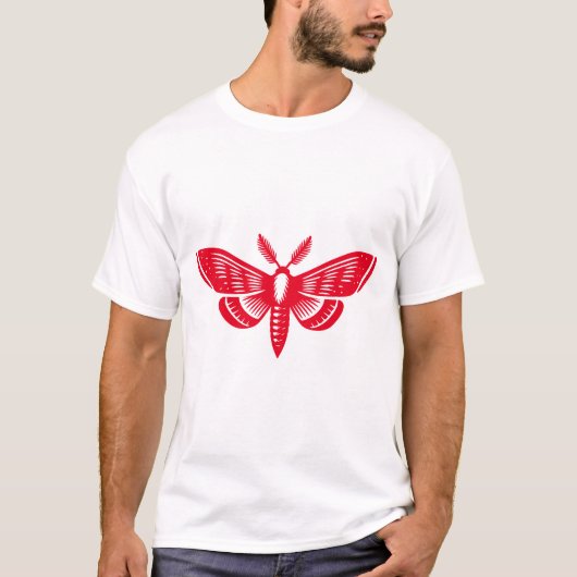 T-shirt Papillon - Rouge (Devant)