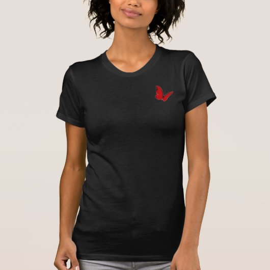 T-shirt papillon rouge (Devant)
