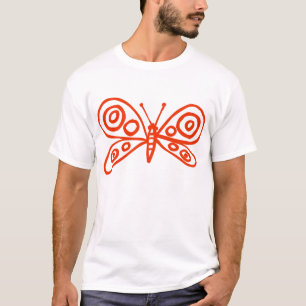 T-shirt Papillon - Rouge brique
