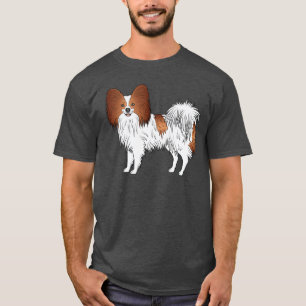 T-shirt Papillon Rouge Et Blanc Dessin Animé Mignon De Chi