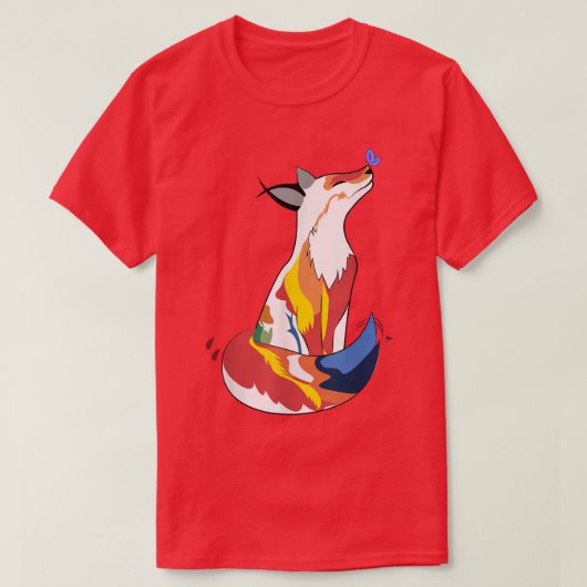 T-shirt Papillon rouge Fo Et mignon (Design devant)