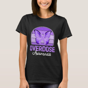 T-shirt Papillon Ruban Violet Mois de la sensibilisation a