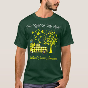 T-shirt Papillon Sa Lutte Est Ma Lutte Contre Le Cancer De
