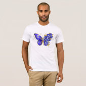 T-shirt Papillon Saphir Fleur (Devant entier)