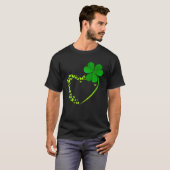 T-shirt Papillon Shamrock Coeur Lucky Clover Shape St Pat (Devant entier)