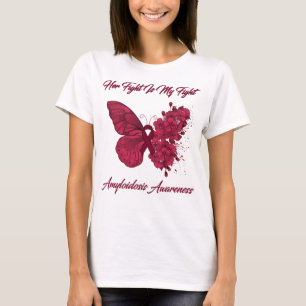 T-shirt Papillon Son combat est mon combat Amyloidose