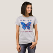 T-shirt Papillon Son combat est mon combat Syndrome de Noo (Devant entier)