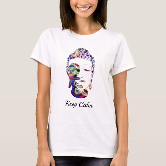 T-shirt Papillon Spirit Abstraite silhouette de bouddha ti (Devant)