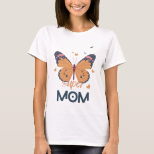 T-shirt Papillon Super MOM