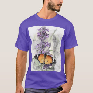 T-shirt Papillon sur fleur 1