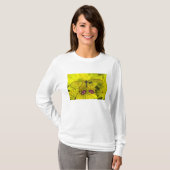 T-shirt Papillon sur jaune (Devant entier)