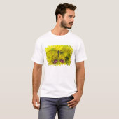 T-shirt Papillon sur jaune (Devant entier)