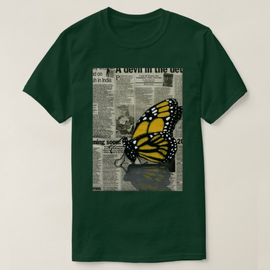 T-shirt Papillon sur mon journal (Design devant)