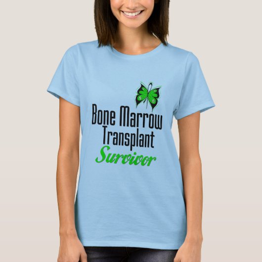 T-shirt Papillon - Survivant de la transplantation de la m (Devant)