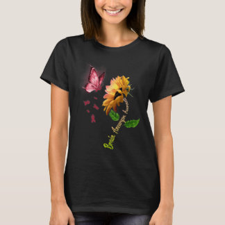T-shirt Papillon Tournesol Cerveau Aneurie Sensibilisation