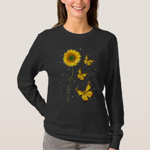 T-shirt Papillon Tournesol Ne Jamais Abandonner Sclérose E